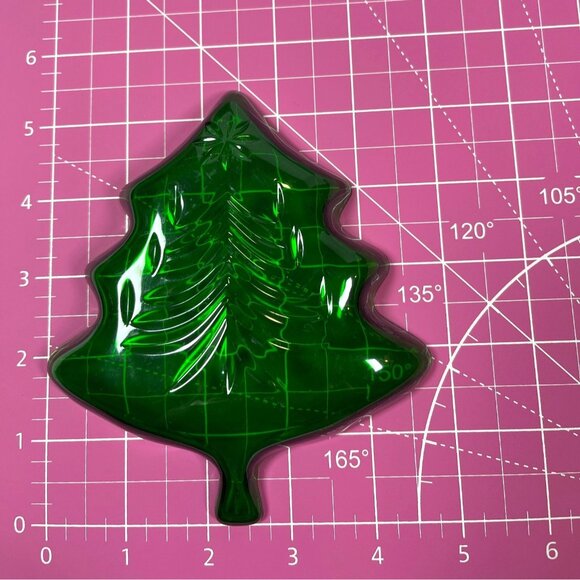 Green Holiday Christmas Tree Snack Candy Nut Dish Bowl Plastic 13 Pc Set Vintage - Picture 7 of 16